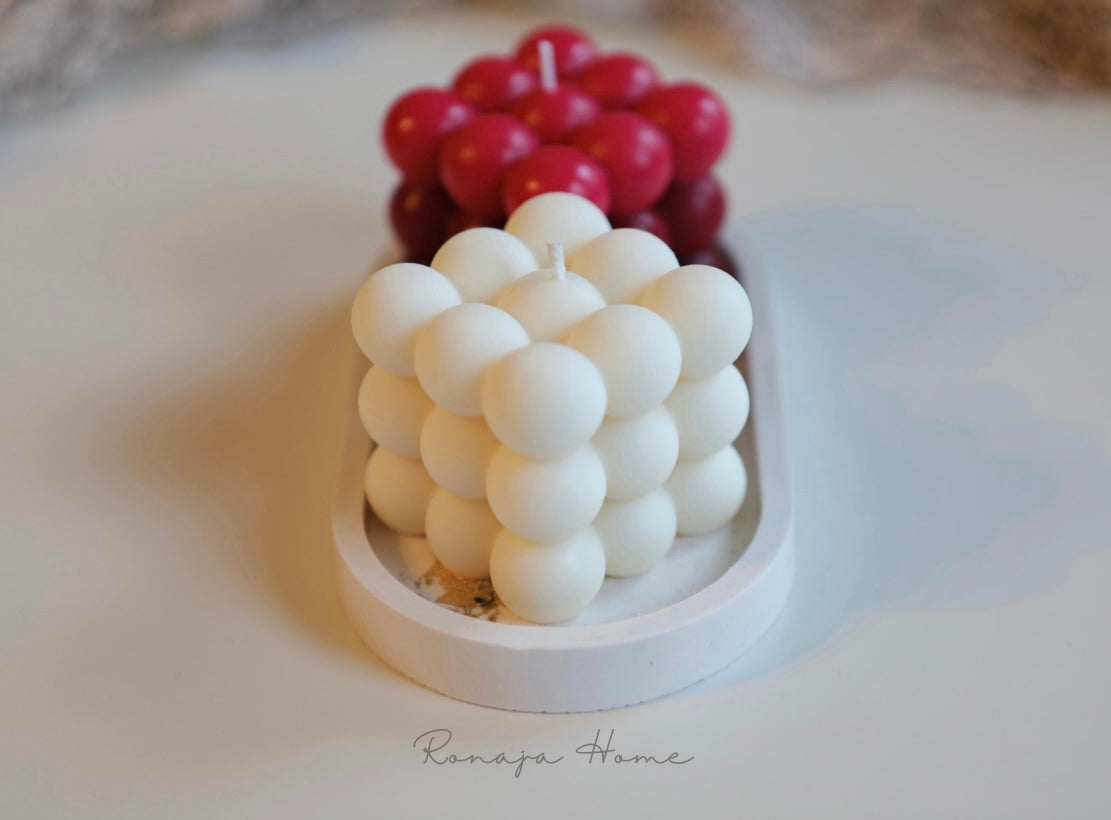Bubble Cube Kerze