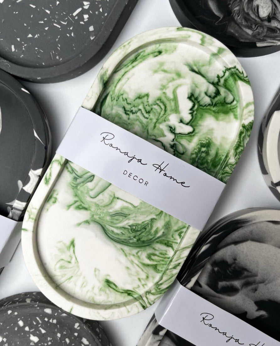 Stein Marmor Tablett – Handgefertigtes Wohnaccessoire