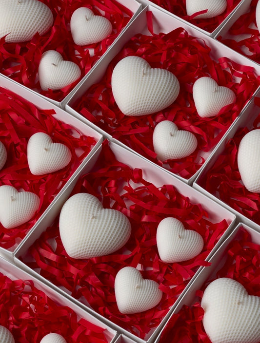 Heart Candle Gift Box – Set of 3 Candles