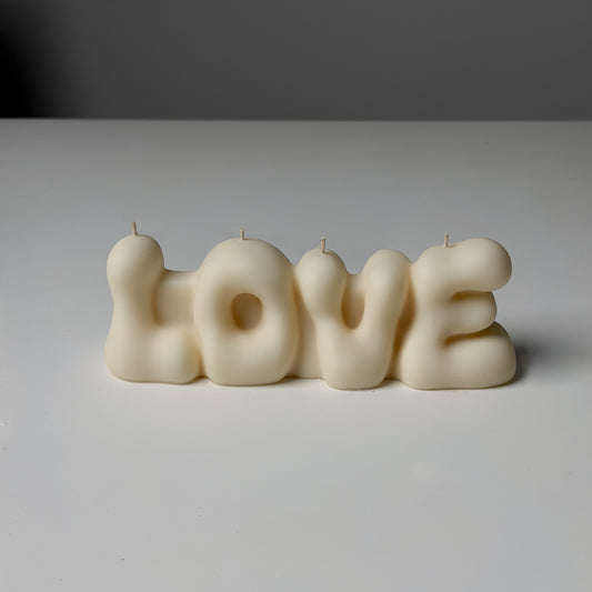 Bubble Word Candles – Love / Fuck / Kiss / XOXO
