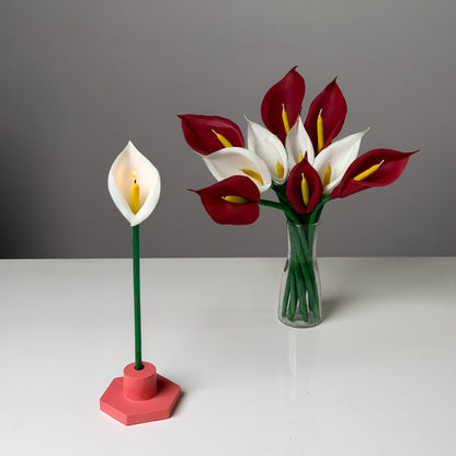 Handgefertigte Calla-Kerze